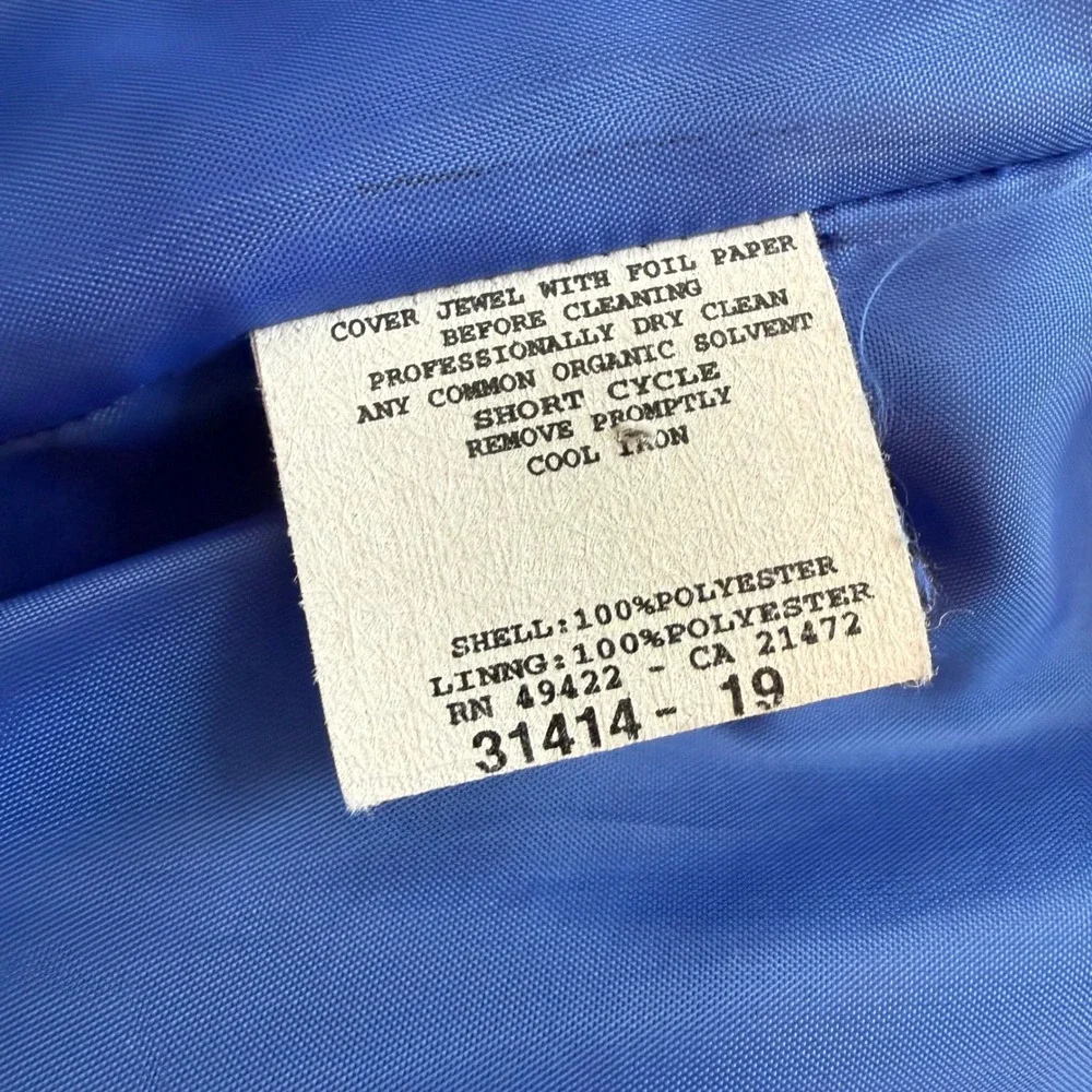 Jessica McClintock Gunne Sax Blue Satin Mini‎ Dress Vintage Y2K Bubble Hem Prom